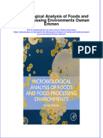 Microbiological Analysis of Foods and Food Processing Environments Osman Erkmen