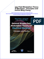 General Airgap Field Modulation Theory For Electrical Machines: Principles and Practice Ming Cheng