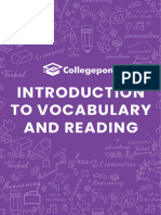 Introduction To Vocabulary and Reading