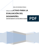 Instructivo para La Evaluación Del Desempeño 2015