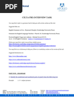 CELTA Pre Interview Task