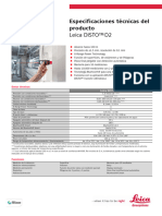 Leica DISTO D2 Data-Sheet - 2201 - V1.0 - ES