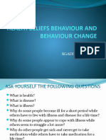 Health Beliefs Behaviour and Behaviour Change Models