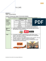 D Tourism Sectors - Notes - GR 12 Tourism - Term 2 - ECDOE