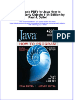 (Etextbook PDF) For Java How To Program, Early Objects 11th Edition by Paul J. Deitel Full Chapter Instant Download