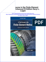 Full Download A First Course in The Finite Element Method 6 Enhanced SI Edition Daryl L. Logan File PDF All Chapter On 2024