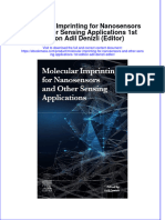 Full Download Molecular Imprinting For Nanosensors and Other Sensing Applications 1st Edition Adil Denizli (Editor) File PDF All Chapter On 2024