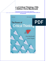 Full Download The Power of Critical Thinking: Fifth Canadian Edition Chris Macdonald File PDF All Chapter On 2024