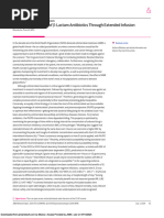 Optimizing the Value of β-Lactam Antibiotics Through Extended Infusion