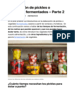 Elaboración de Pickles o Vegetales Fermentados - Parte 2 - Conasi