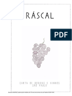 Rascal - SP - Carta de Bebidas e Vinhos