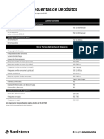 Tarifas de Cuentas Depositos