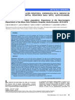 HIDROCEFALIA EN POBLACIÓN PEDIÁTRICA EXPERIENCIA EN EL HOSPITAL BACA ORTIZ QUITO ECUADOR Spanish