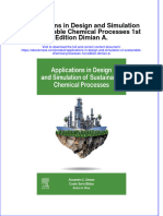 Full Download Applications in Design and Simulation of Sustainable Chemical Processes 1st Edition Dimian A. File PDF All Chapter On 2024