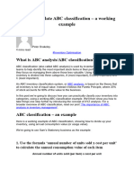 How To Calculate ABC Classification