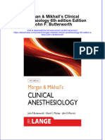 Morgan & Mikhail's Clinical Anesthesiology 6th Edition Edition John F. Butterworth Full Chapter Instant Download