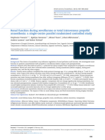 Renal Function During Sevo Urane or Total Intravenous Propofol