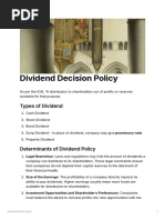 Dividend Decision Policy