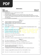 Maths Previous Year Question Papers 5