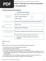 Examen - (APEB2-30%) Práctica - Resuelva Los Casos Propuestos Sobre El Beneficio de Separación