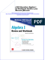 McGraw-Hill Education Algebra I Review and Workbook Sandra Luna Mccune (Mccune Full Chapter Instant Download