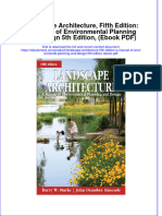 Landscape Architecture, Fifth Edition: A Manual of Environmental Planning and Design 5th Edition, (Ebook PDF) Full Chapter Instant Download