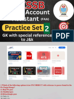 Practice Set 2 - GK With Special Reference To J&K