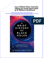 A Brief History of Black Holes: and Why Nearly Everything You Know About Them Is Wrong DR Rebecca Smethurst Full Chapter Instant Download