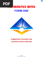 MATHEMATICS FORM ONE NOTES - (Z-Library)