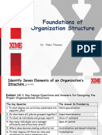 Foundations of Organization Structure: Dr. Feba Thomas