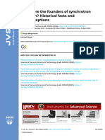 Who Were The Founders of Synchrotron Radiation His