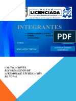 Calificaciones, Reforzamiento de Aprendizaje y Publicación de