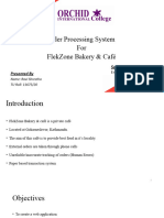 Order Processing System For Flekzone Bakery & Café: Supervised by