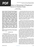 Financial Prudence As Determinant of Employees' Interest in Graduate Study