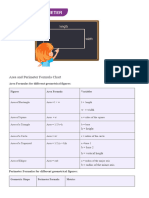 Area and Perimeter Formula Chart