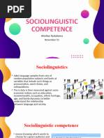 Sociolinguistic Competence