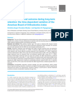 Stability of Occlusal Outcome During Long-Term Retention: The Time-Dependent Variation of The American Board of Orthodontics Index