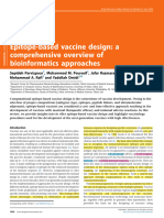 Epitope Based Vaccine Design