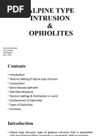 Alpine Type Intrusion & Ophiolites