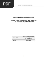 Informe de Memoria de Calculo Ap Las Vertientes