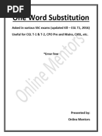 General English - One Word Substitution