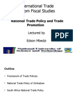 National Trade Policy and Trade Promotion