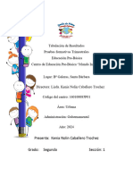 2.1 Tabulación de Datos de Pruebas Trimestrales