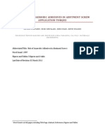 Analysis of Anaerobic Adhesive's Role in Abutment Screw Final Report