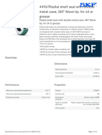 SKF 44967radial Shaft Seal With Double Metal Case, SKF Wave Lip, For Oil or Grease Specification