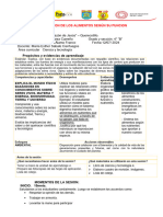 SESION DE CIENCIA Y TECNOLOGIA. Clasificacion de Los Alimentos Segun Su Funcion.