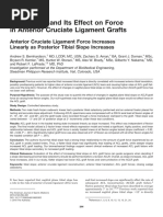 ING ART7 Pendiente Tibial y Su Efecto Sobre La Fuerza en Injertos de Ligamento Cruzado Anterior