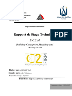 Rapport de Stage Technicien: Building Conception, Modeling and Manegement