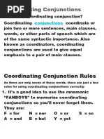 Coordinating Conjunctions