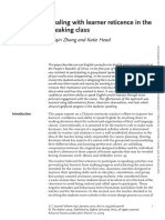 Dealing With Learner Reticence in The Speaking Class: Xiuqin Zhang and Katie Head